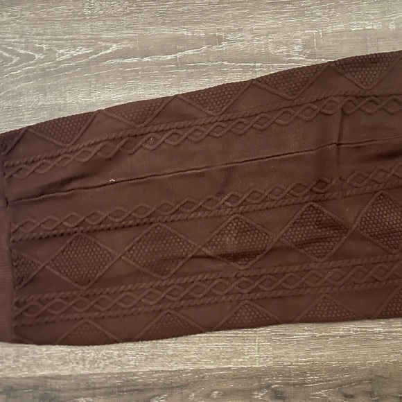 PHY-A0102 BROWN STRECH COTTON SKIRT main image 1